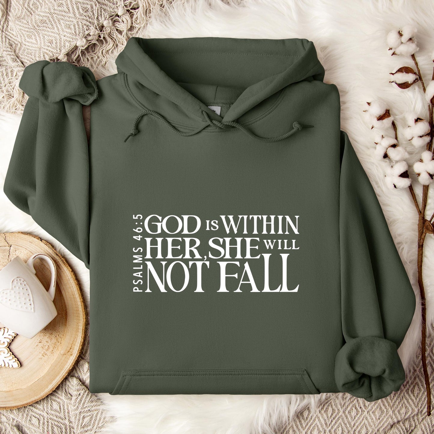 God Is Within Her She Will Not Fall Psalms 46.5 Hoodie