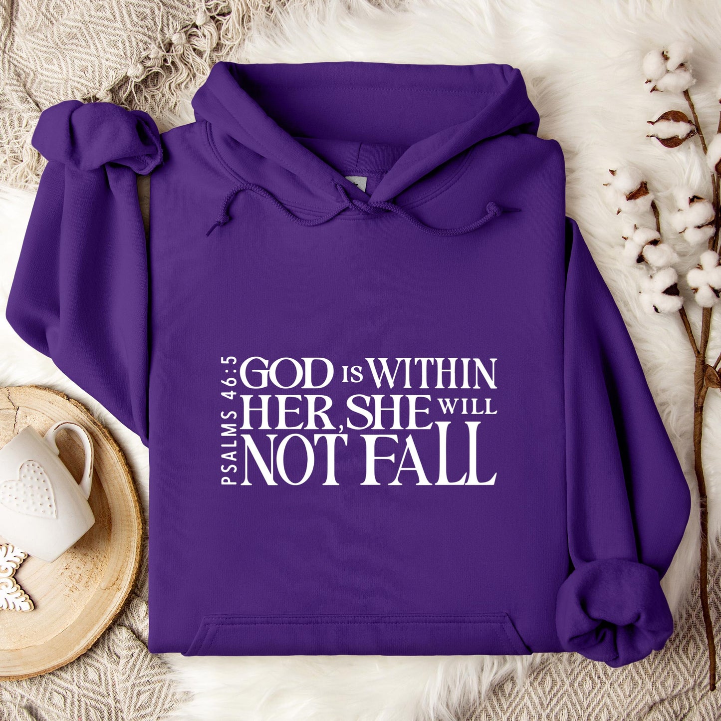 God Is Within Her She Will Not Fall Psalms 46.5 Hoodie