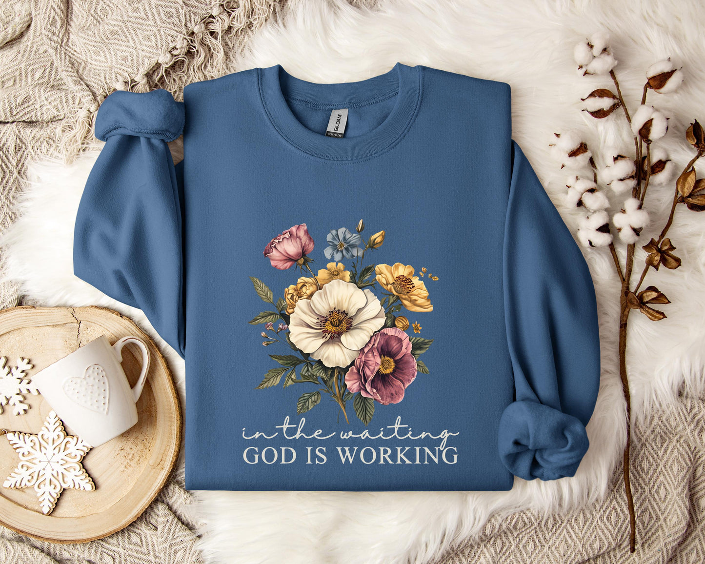 God Is Working In The Waiting Sweatshirt