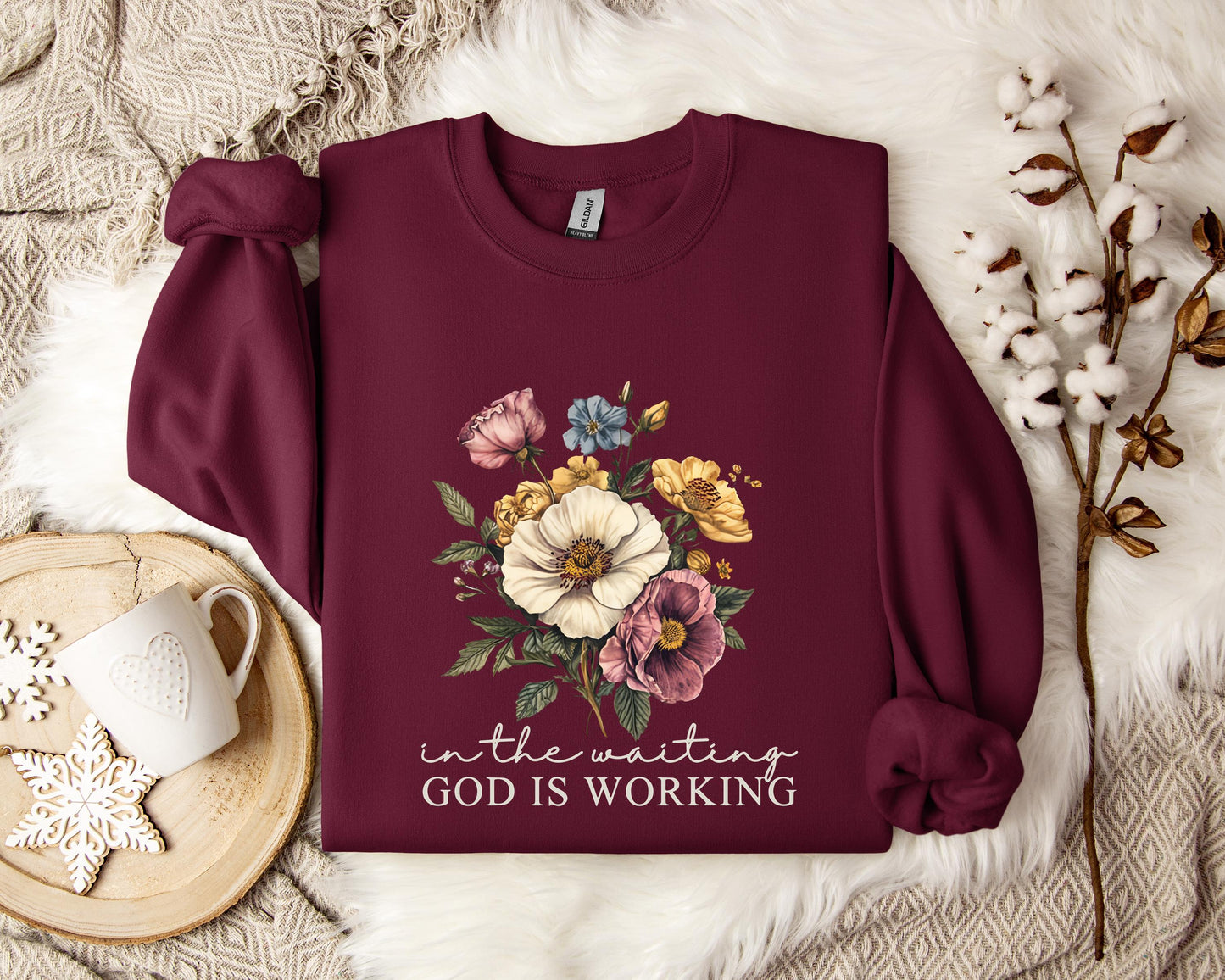God Is Working In The Waiting Sweatshirt