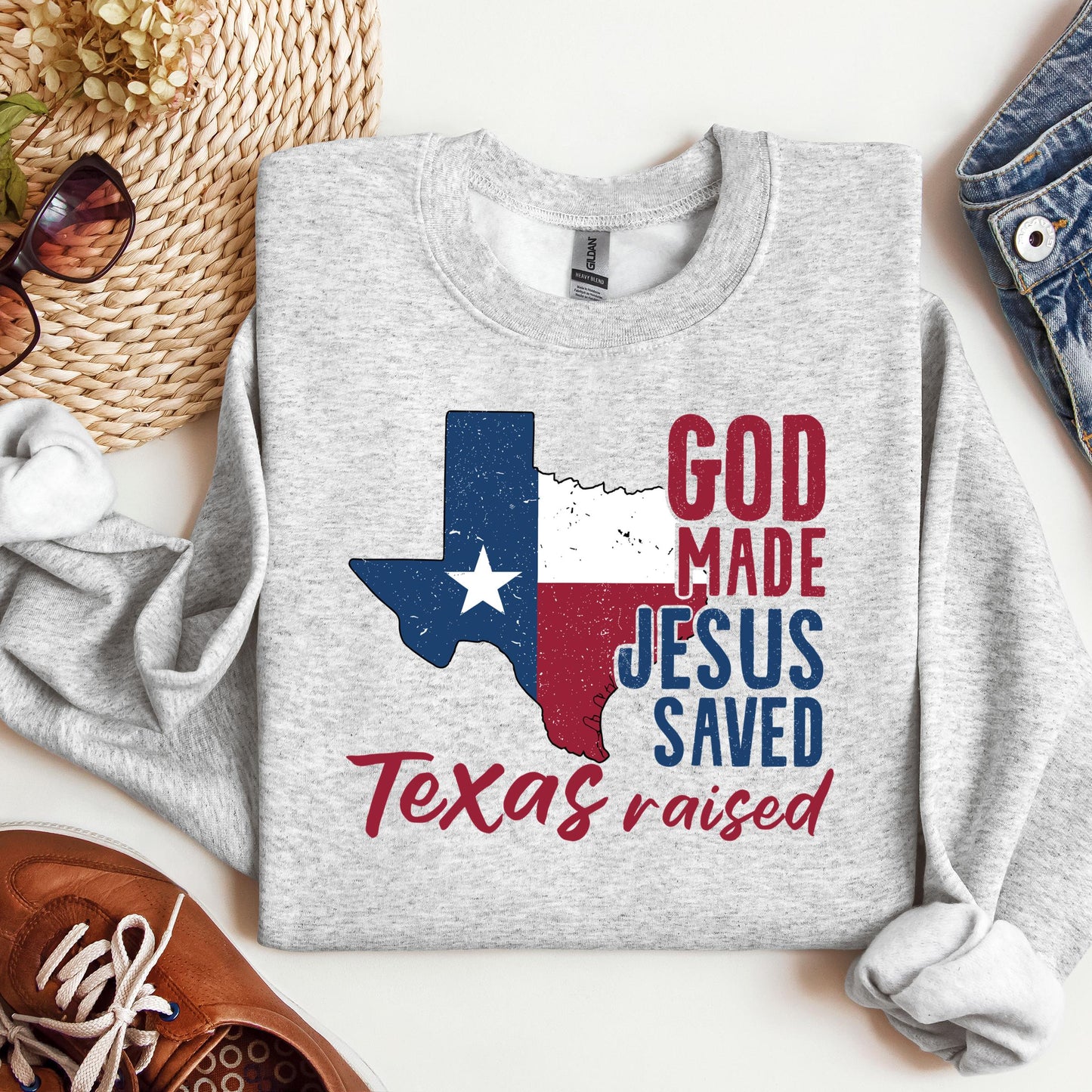 God Made Jesus Saved Texas Raised 01