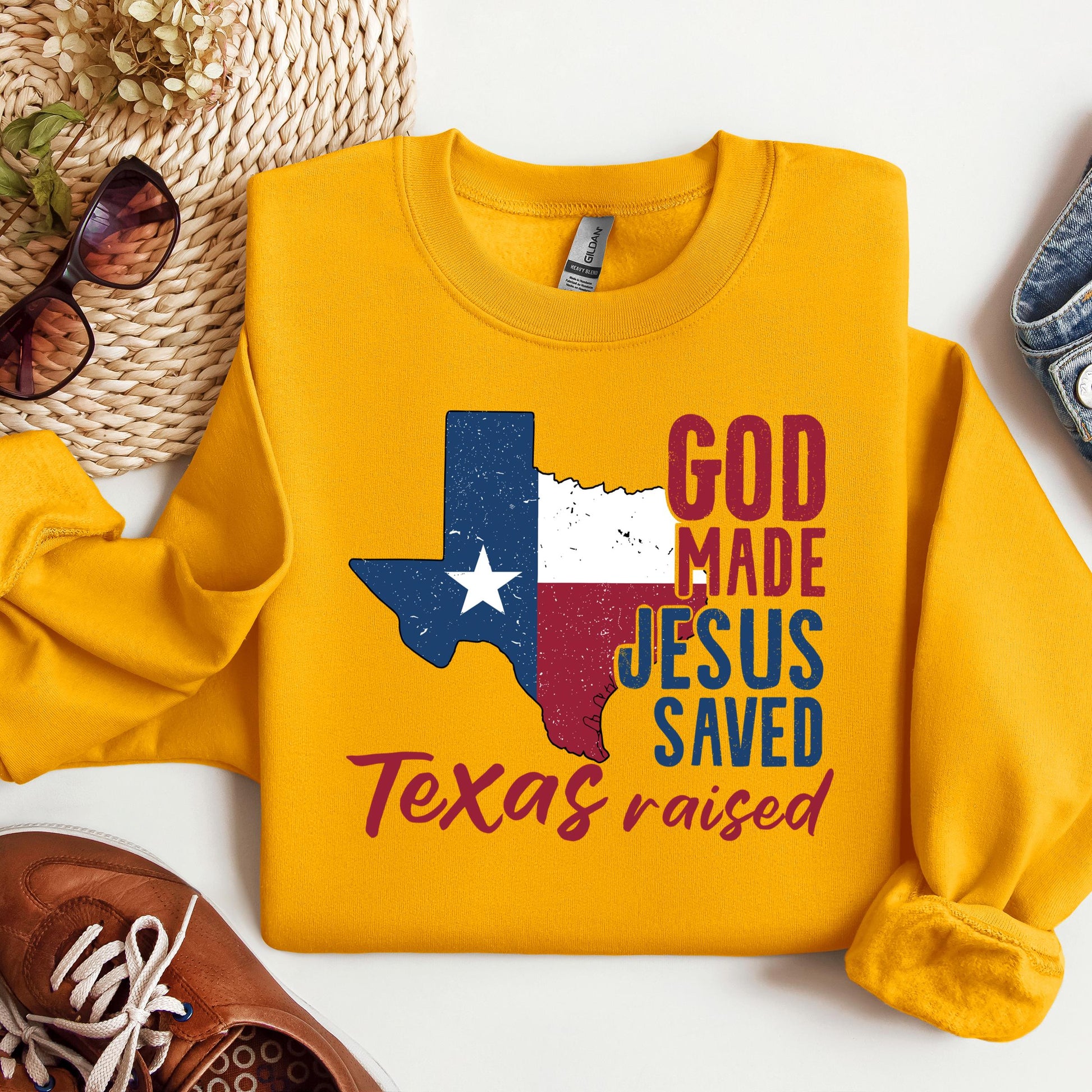 God Made Jesus Saved Texas Raised 01
