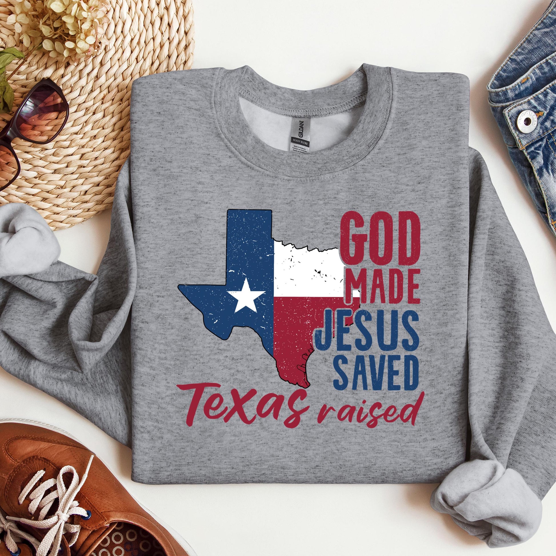 God Made Jesus Saved Texas Raised 01