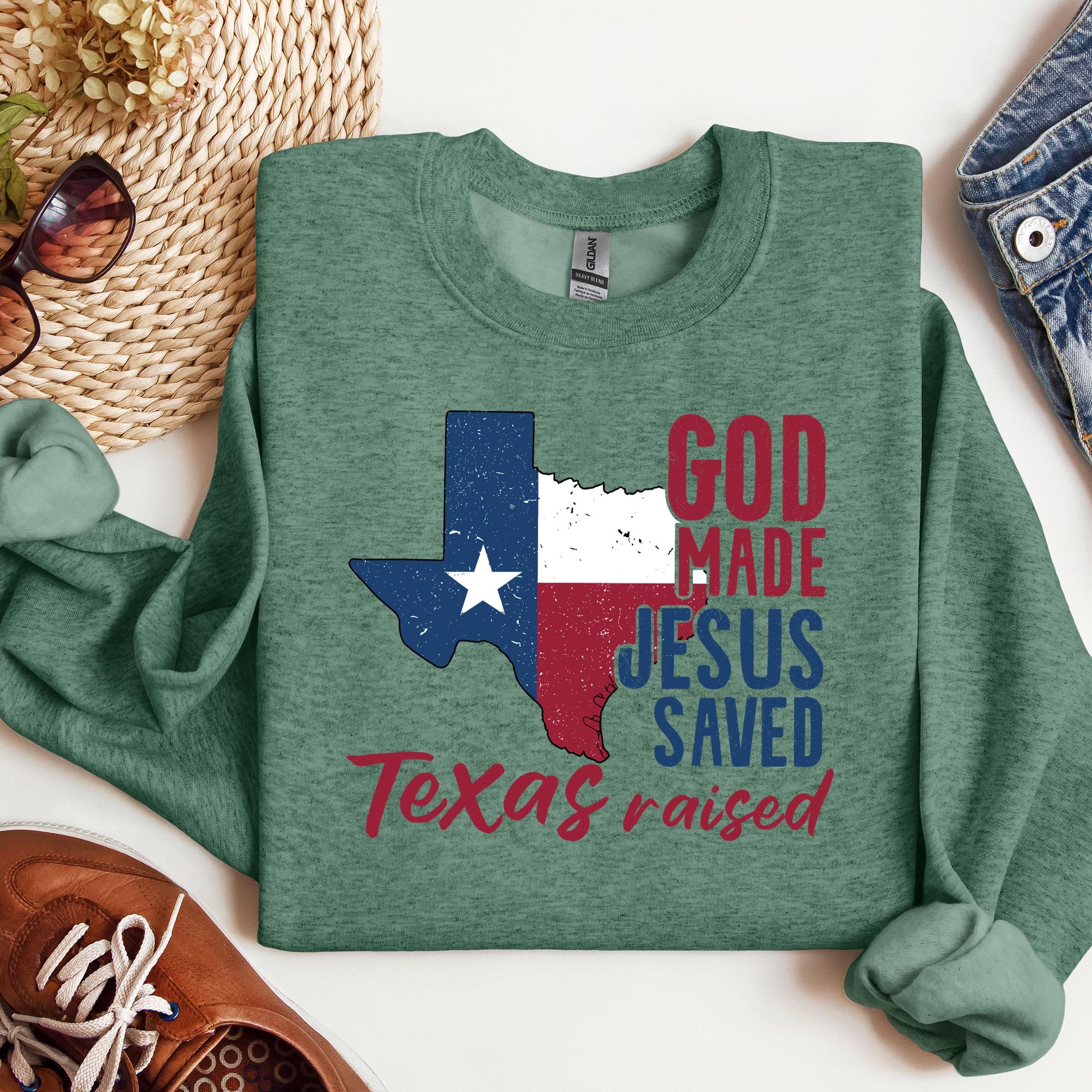 God Made Jesus Saved Texas Raised 01