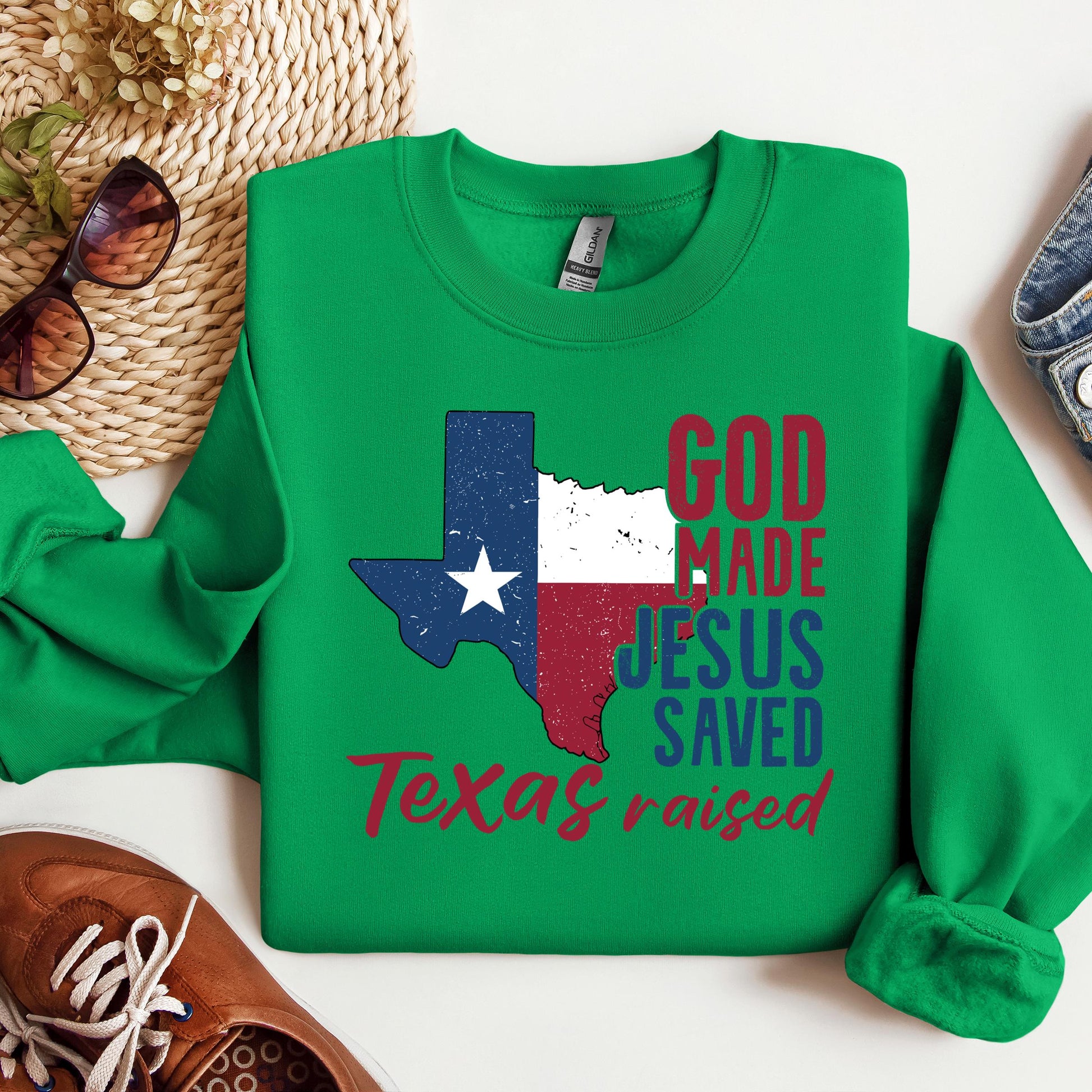 God Made Jesus Saved Texas Raised 01