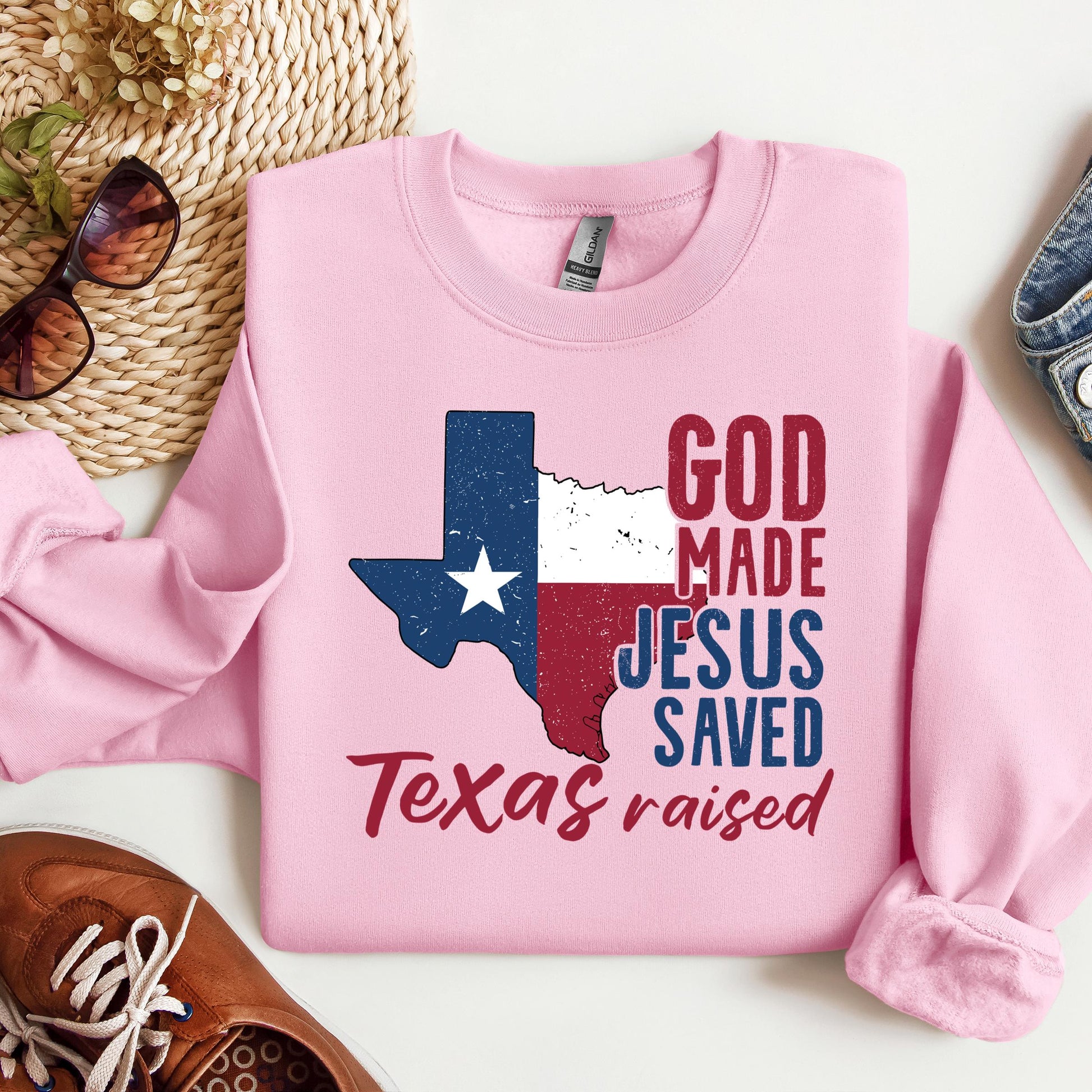 God Made Jesus Saved Texas Raised 01