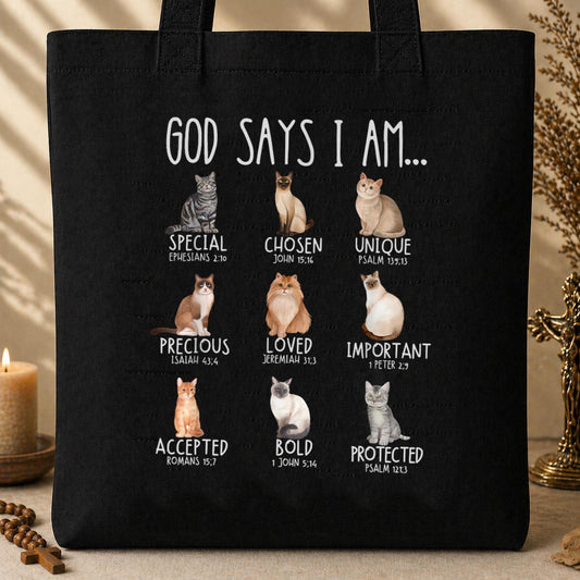 God Say I Am Cats Tote Bag
