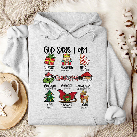 God Say I Am Christmas Hoodie