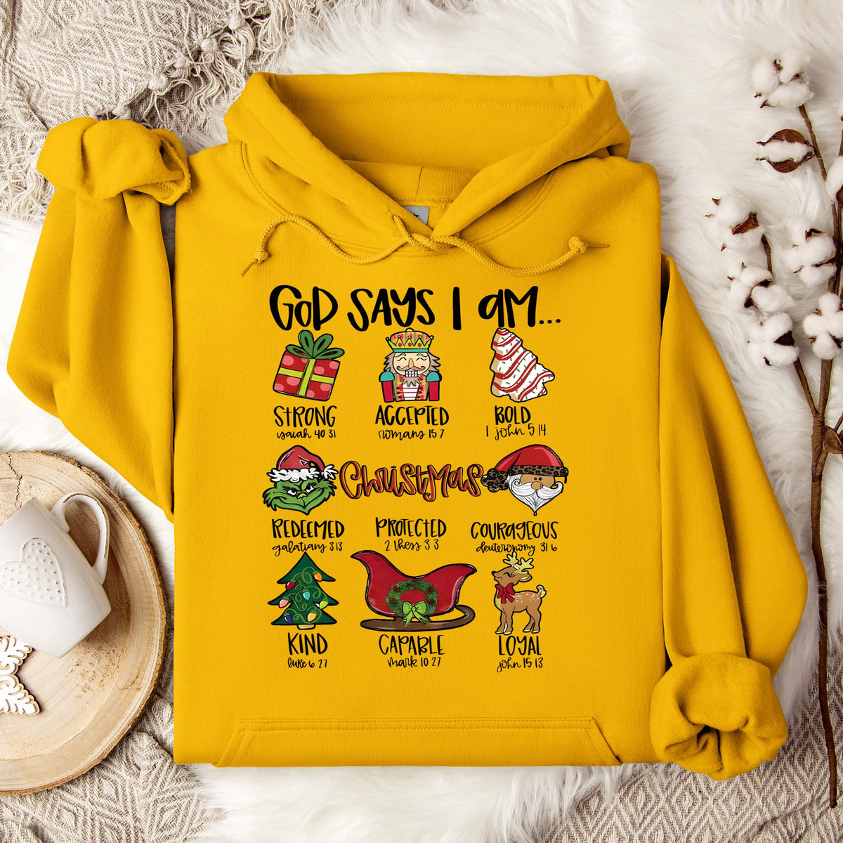God Say I Am Christmas Hoodie