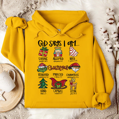 God Say I Am Christmas Hoodie