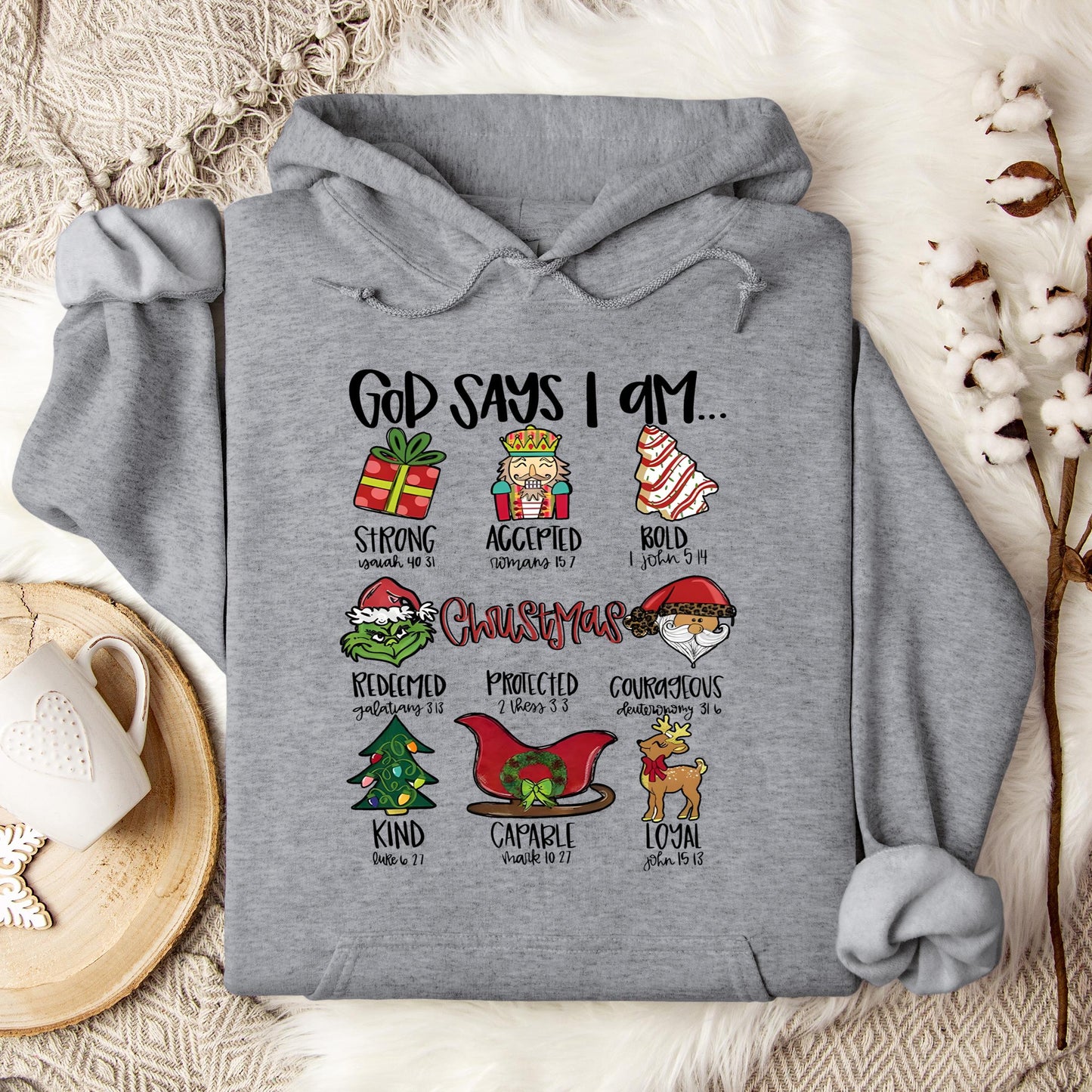 God Say I Am Christmas Hoodie