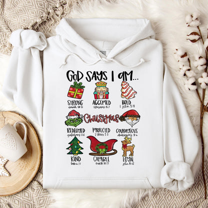 God Say I Am Christmas Hoodie