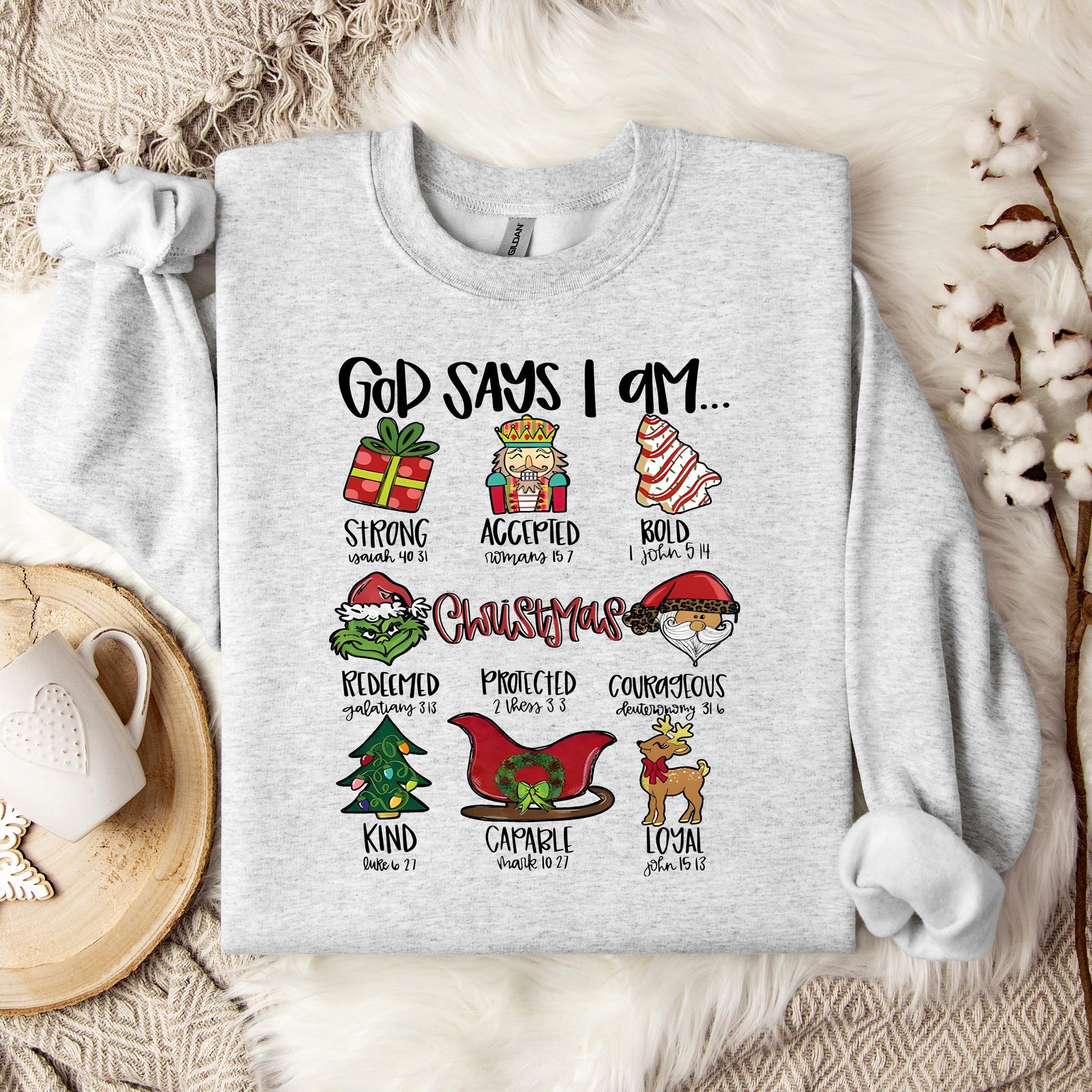 God Say I Am Christmas Sweatshirt