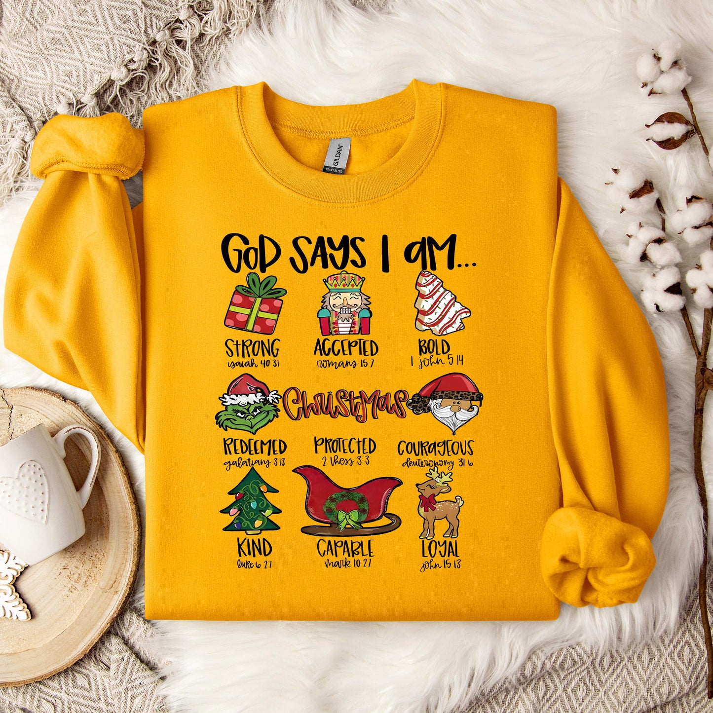 God Say I Am Christmas Sweatshirt