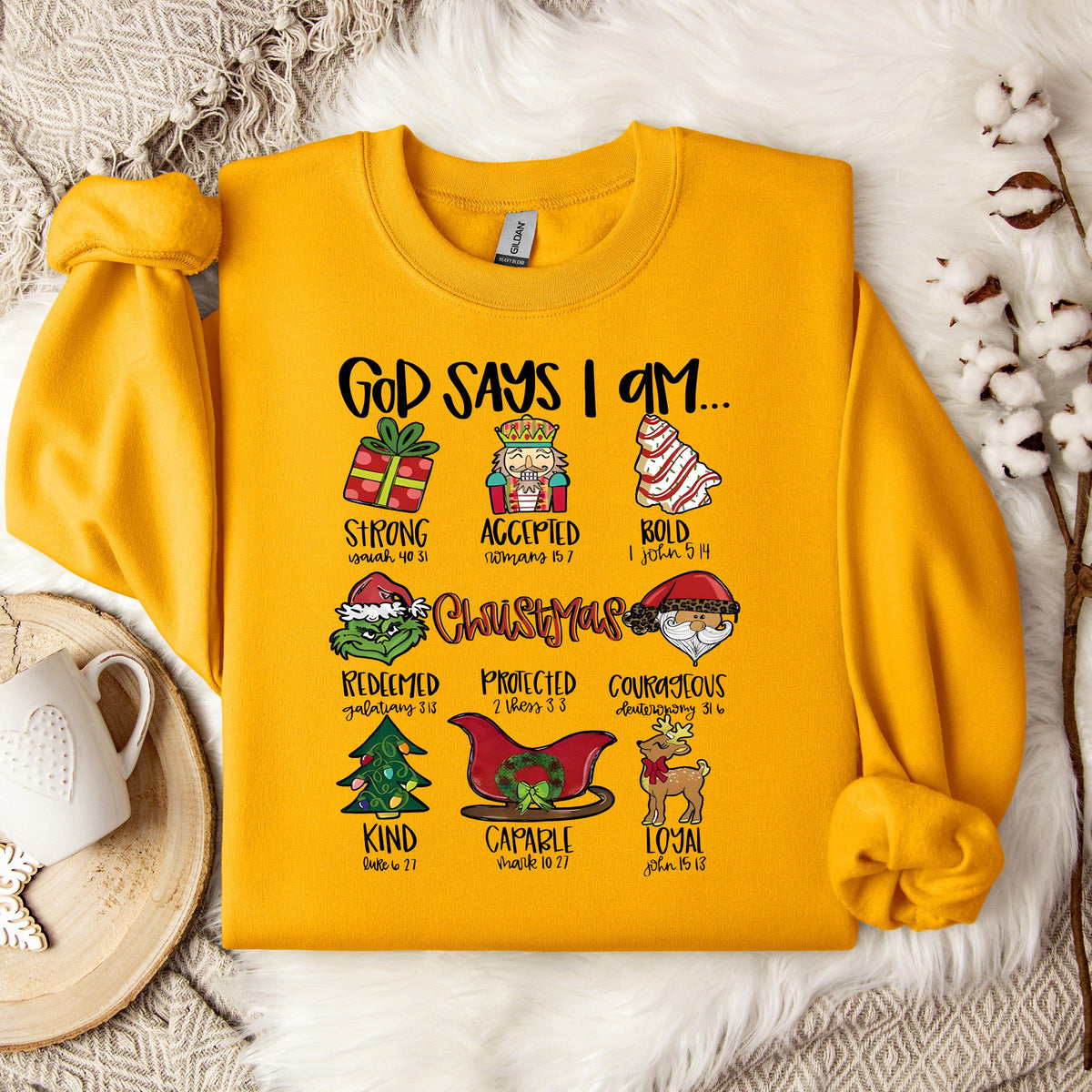 God Say I Am Christmas Sweatshirt