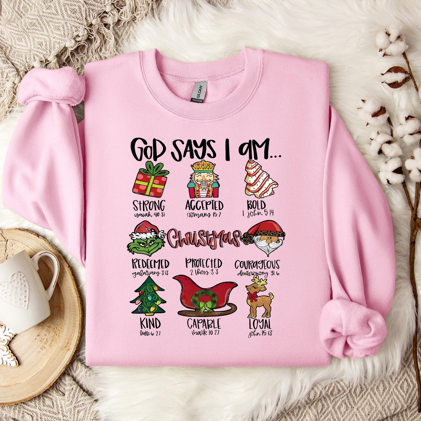 God Say I Am Christmas Sweatshirt