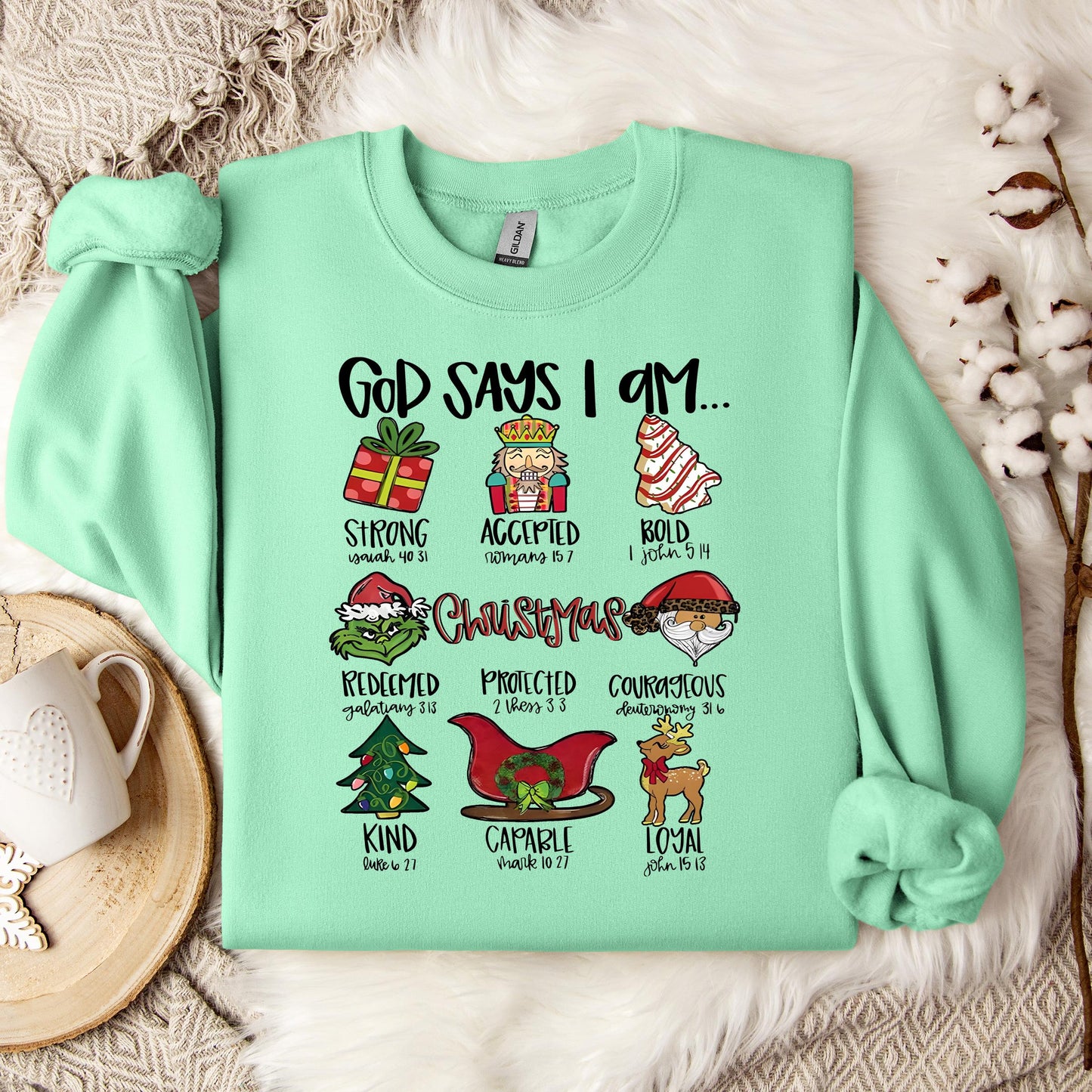 God Say I Am Christmas Sweatshirt