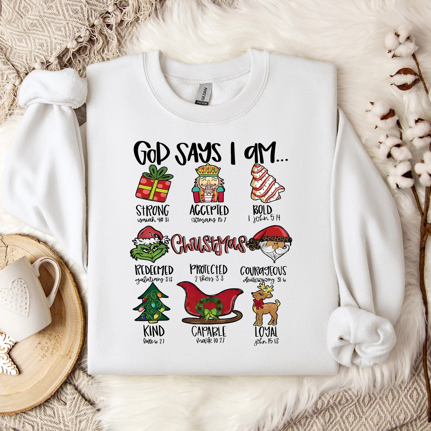 God Say I Am Christmas Sweatshirt