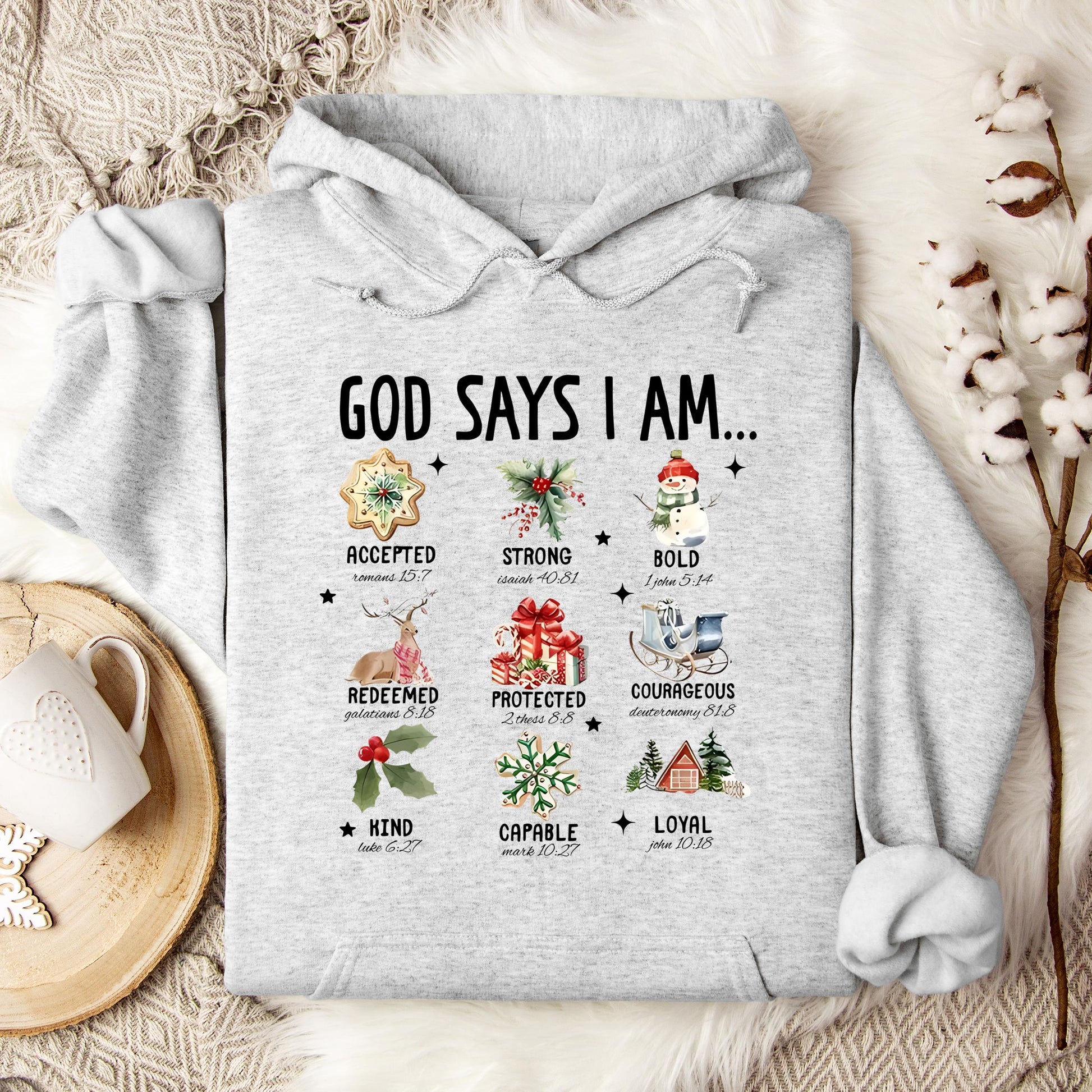 God Says I Am Christmas 01 Hoodie