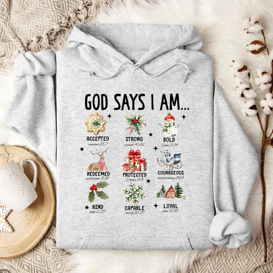 God Says I Am Christmas 01 Hoodie