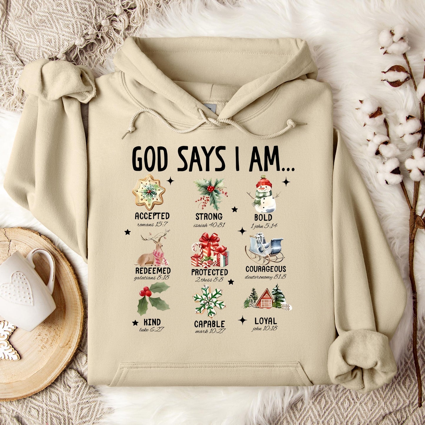 God Says I Am Christmas 01 Hoodie
