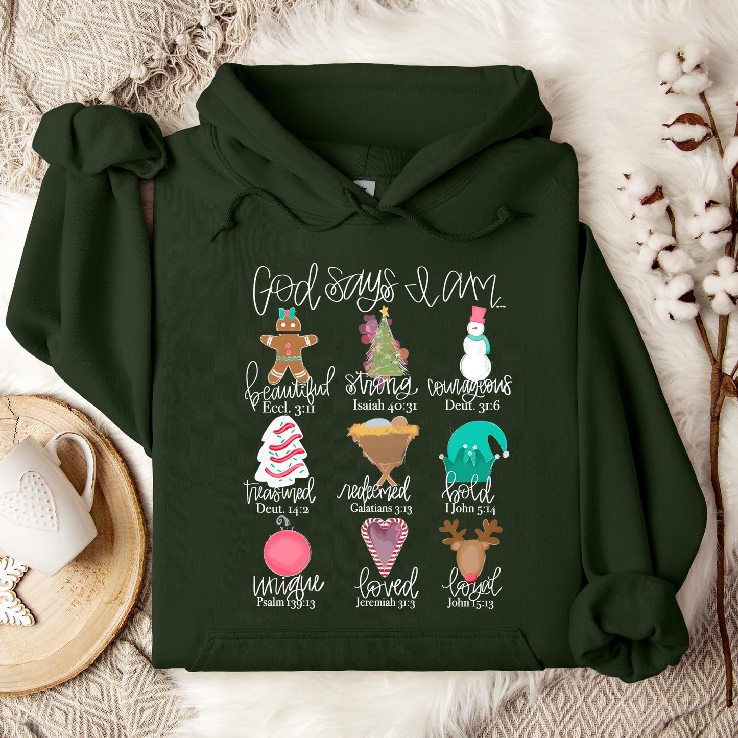 God Says I Am Christmas 02 Hoodie