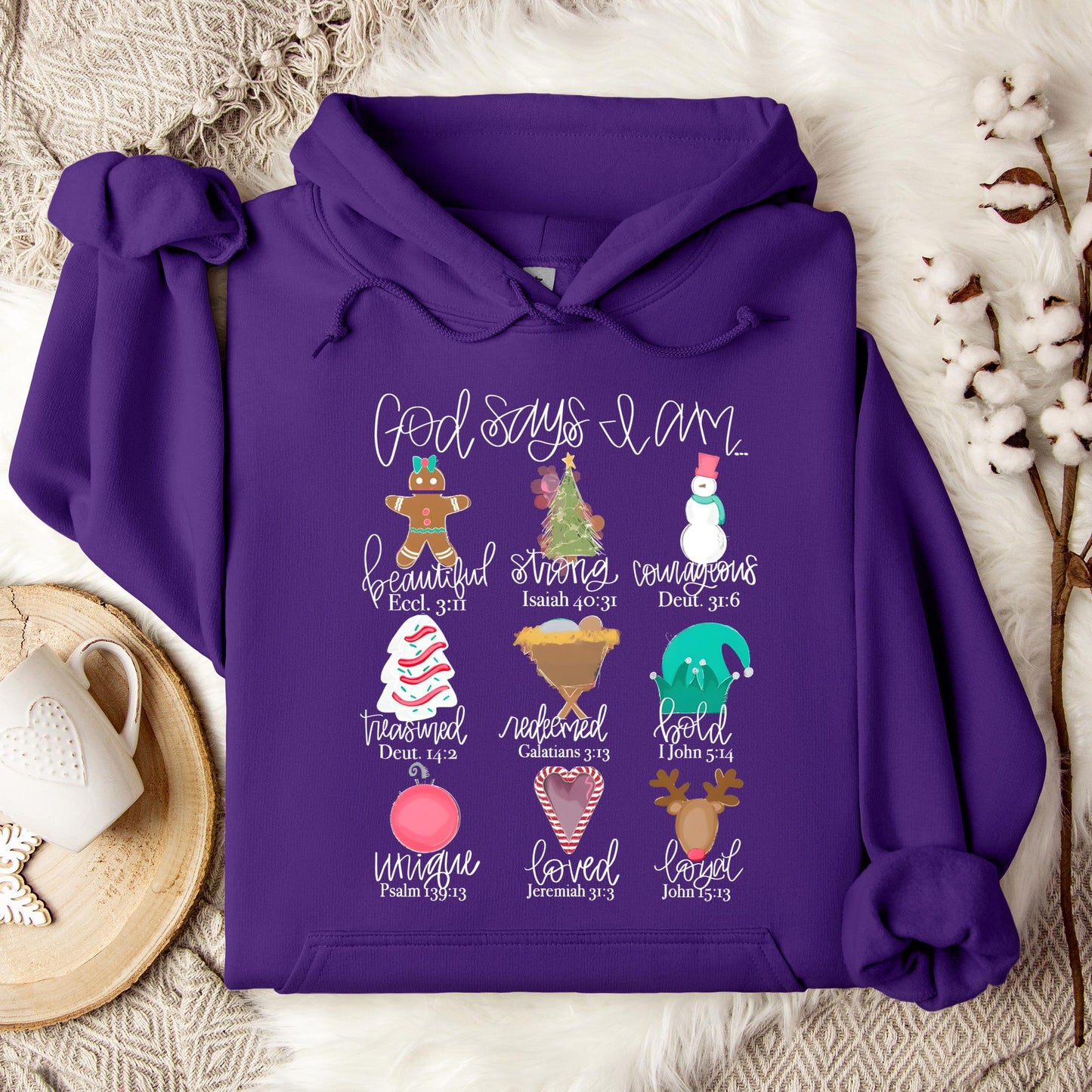 God Says I Am Christmas 02 Hoodie