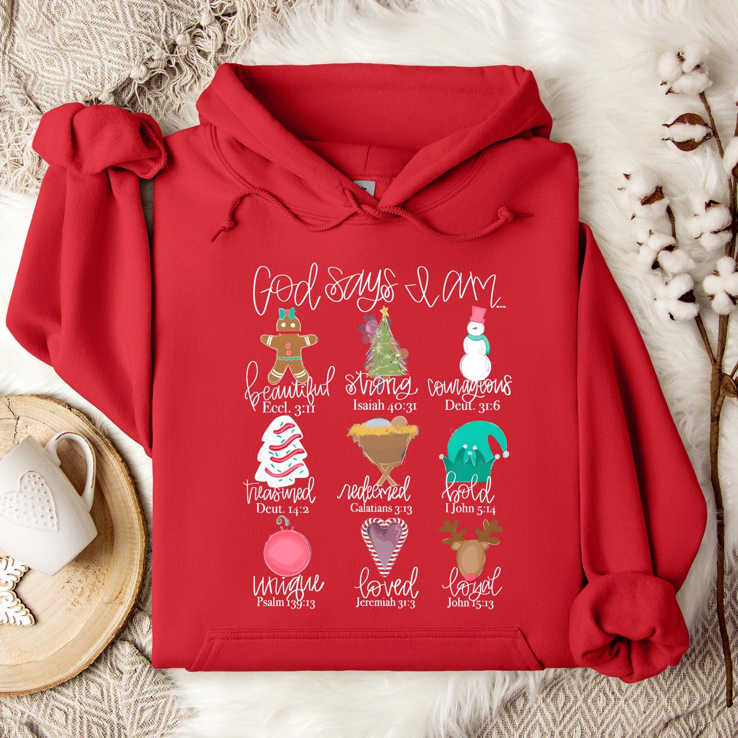 God Says I Am Christmas 02 Hoodie