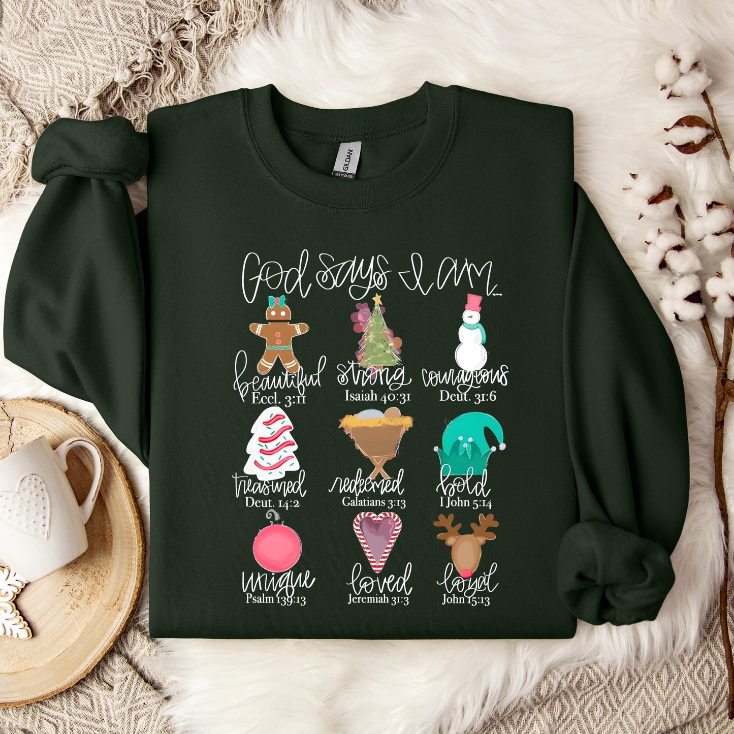 God Says I Am Christmas 02 Sweatshirt