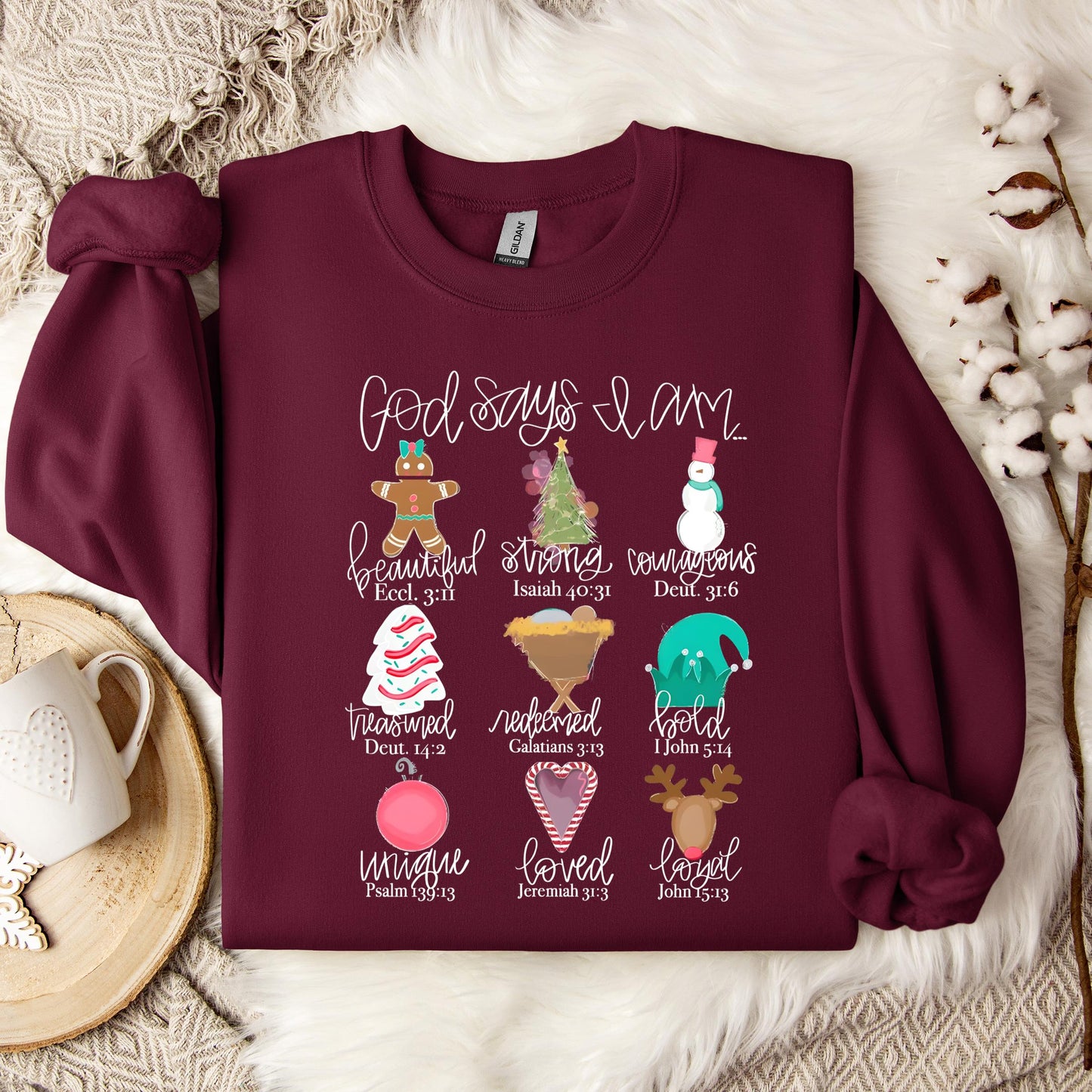 God Says I Am Christmas 02 Sweatshirt