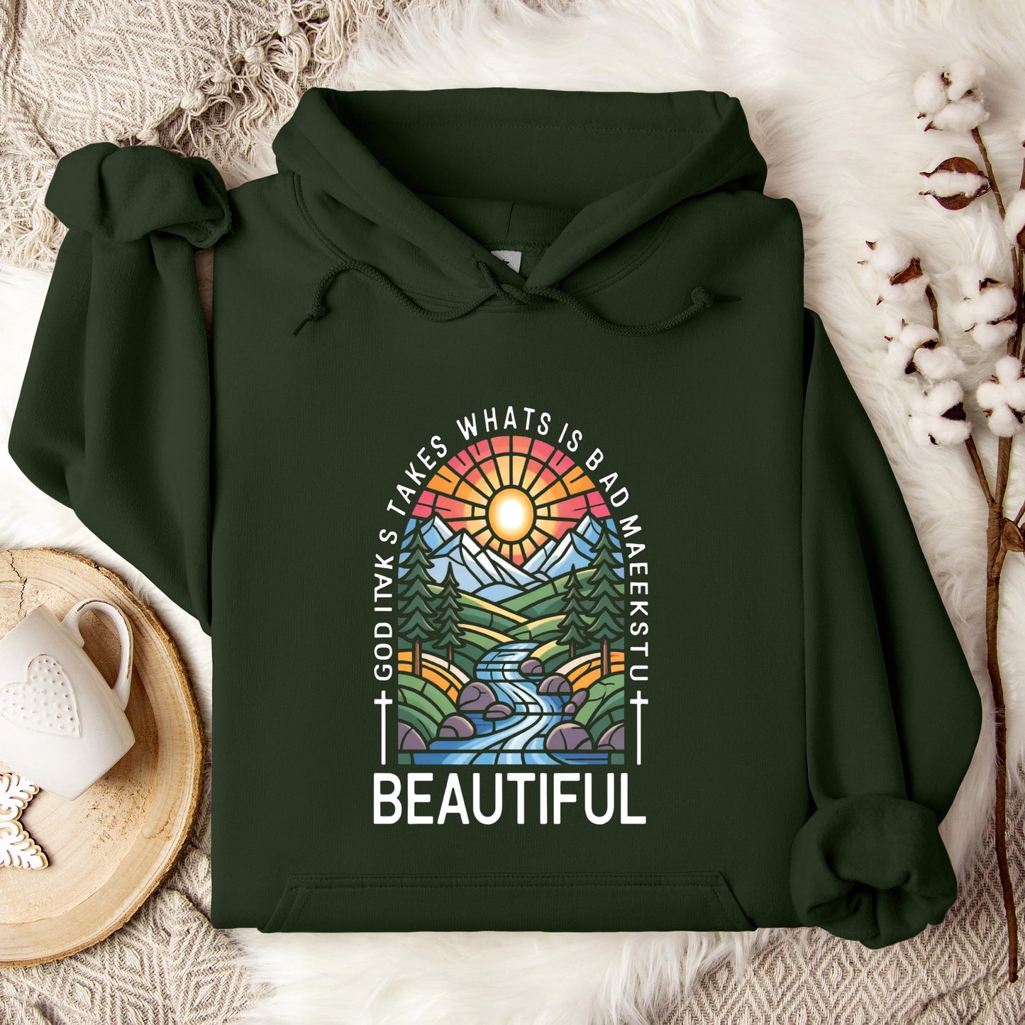 God Takes What Is Broken Makes It Beautiful 01 Hoodie