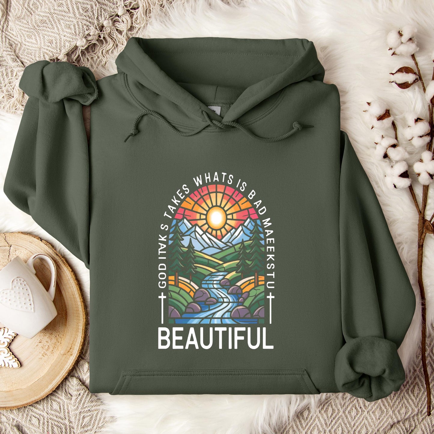 God Takes What Is Broken Makes It Beautiful 01 Hoodie