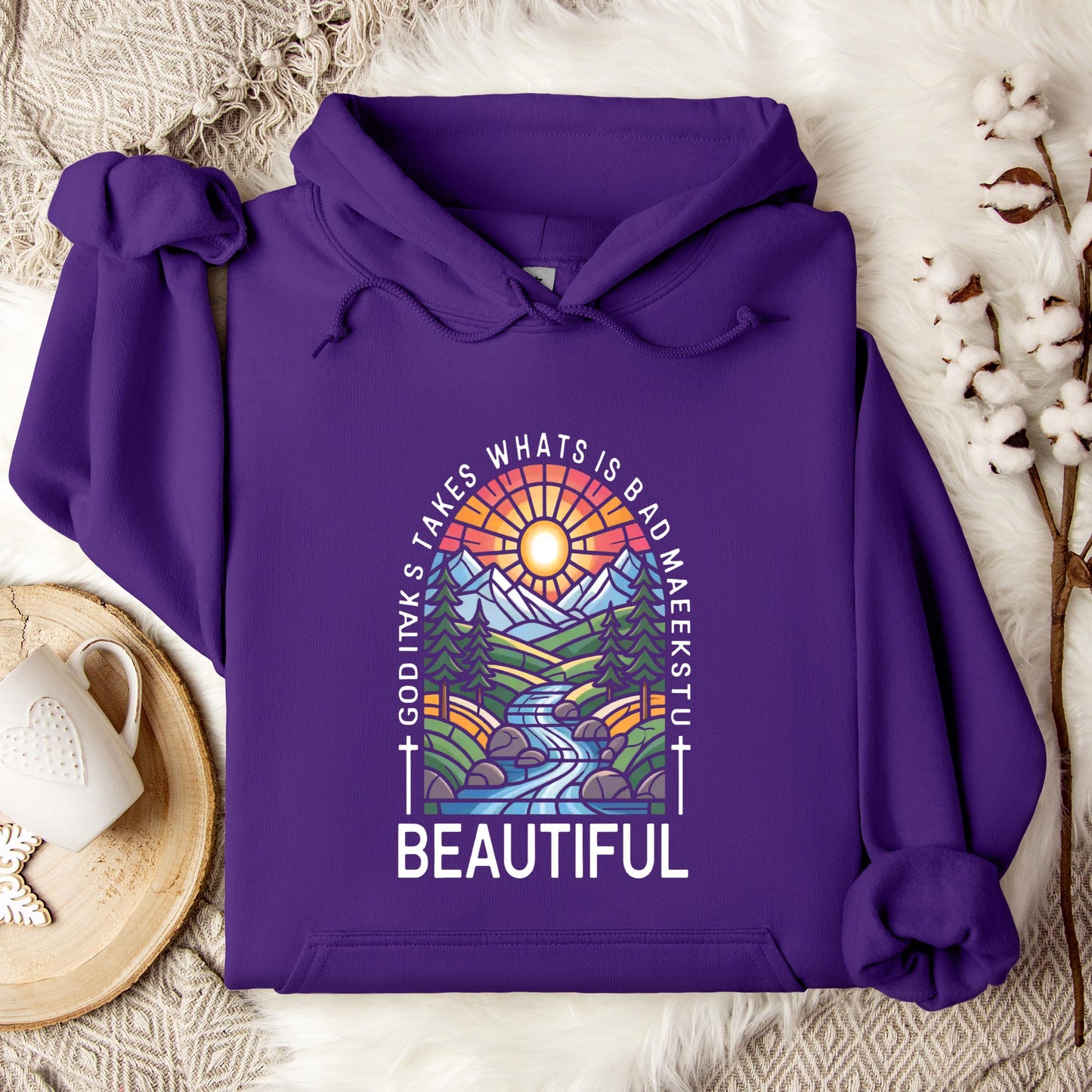 God Takes What Is Broken Makes It Beautiful 01 Hoodie