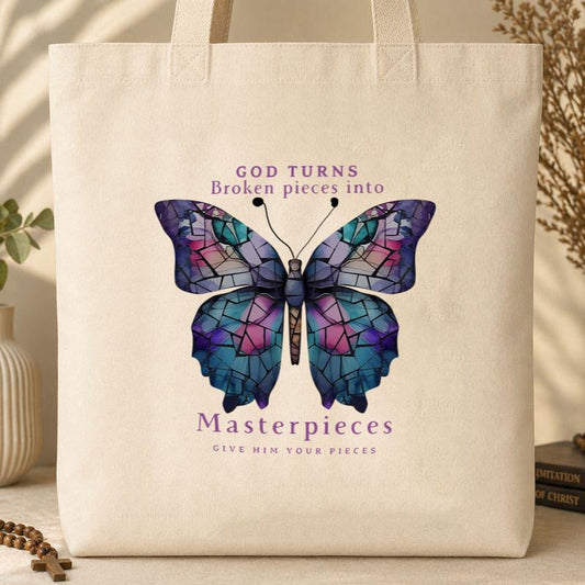 God Turns Broken Pieces Into Masterpieces 01 Tote Bag