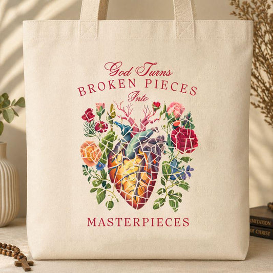 God Turns Broken Pieces Into Masterpieces 11 Tote Bag