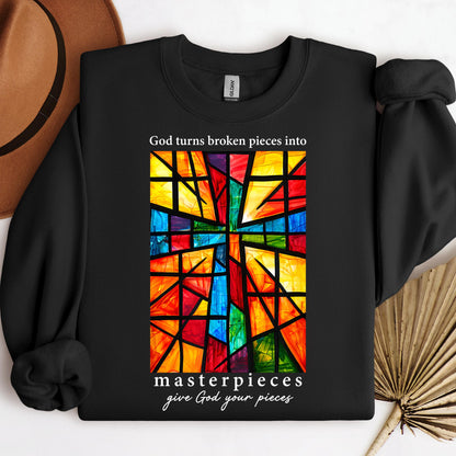 God Turns Broken Pieces Into Masterpieces Give God Your Pieces 01