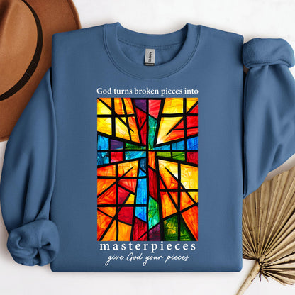 God Turns Broken Pieces Into Masterpieces Give God Your Pieces 01