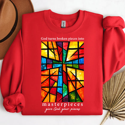 God Turns Broken Pieces Into Masterpieces Give God Your Pieces 01