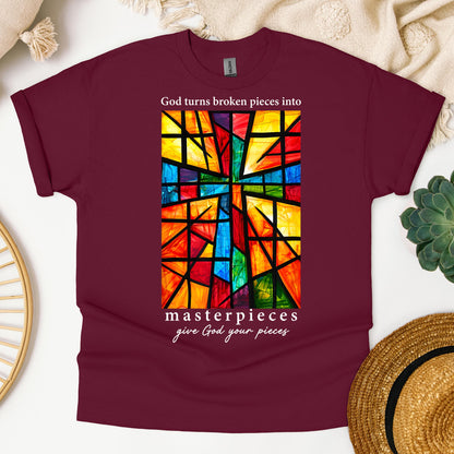 God Turns Broken Pieces Into Masterpieces Give God Your Pieces 01