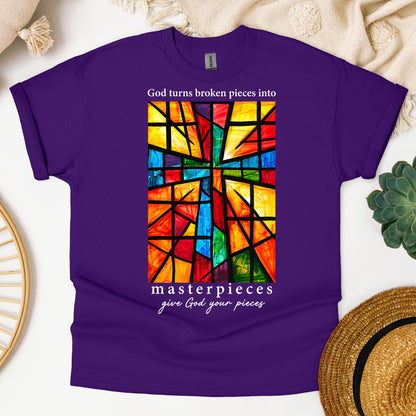 God Turns Broken Pieces Into Masterpieces Give God Your Pieces 01