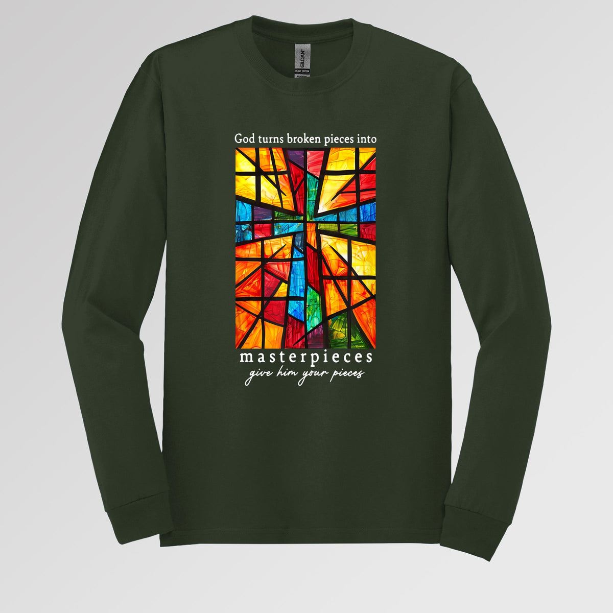 God Turns Broken Pieces Into Masterpieces Long Sleeve T-Shirt