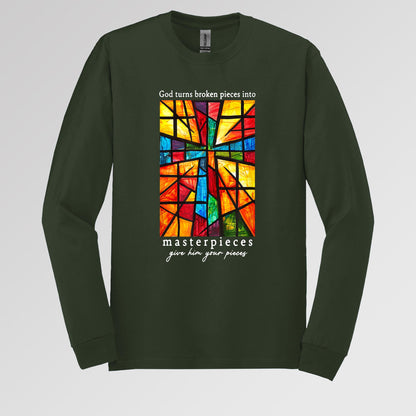 God Turns Broken Pieces Into Masterpieces Long Sleeve T-Shirt