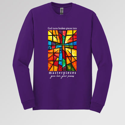 God Turns Broken Pieces Into Masterpieces Long Sleeve T-Shirt