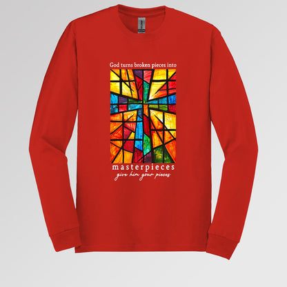 God Turns Broken Pieces Into Masterpieces Long Sleeve T-Shirt