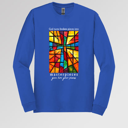 God Turns Broken Pieces Into Masterpieces Long Sleeve T-Shirt