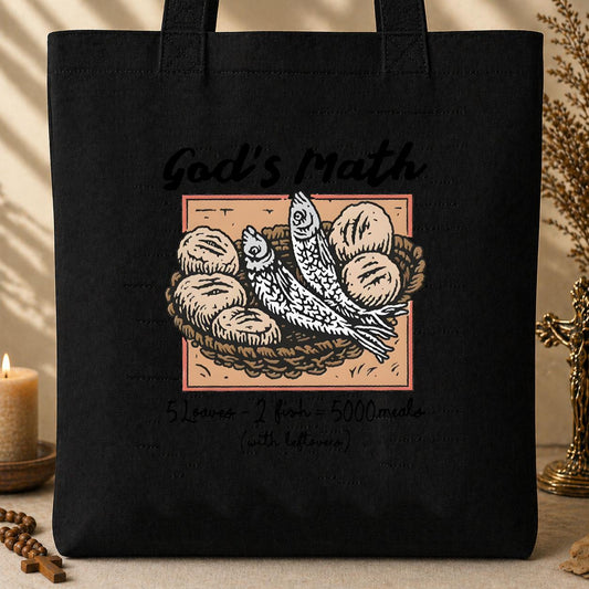 God_s Math Loaves And Fishes Tote Bag