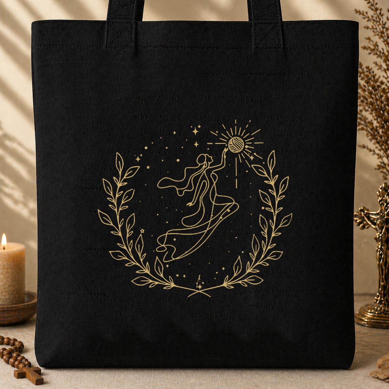 Goddess Cross Yarn Tote Bag