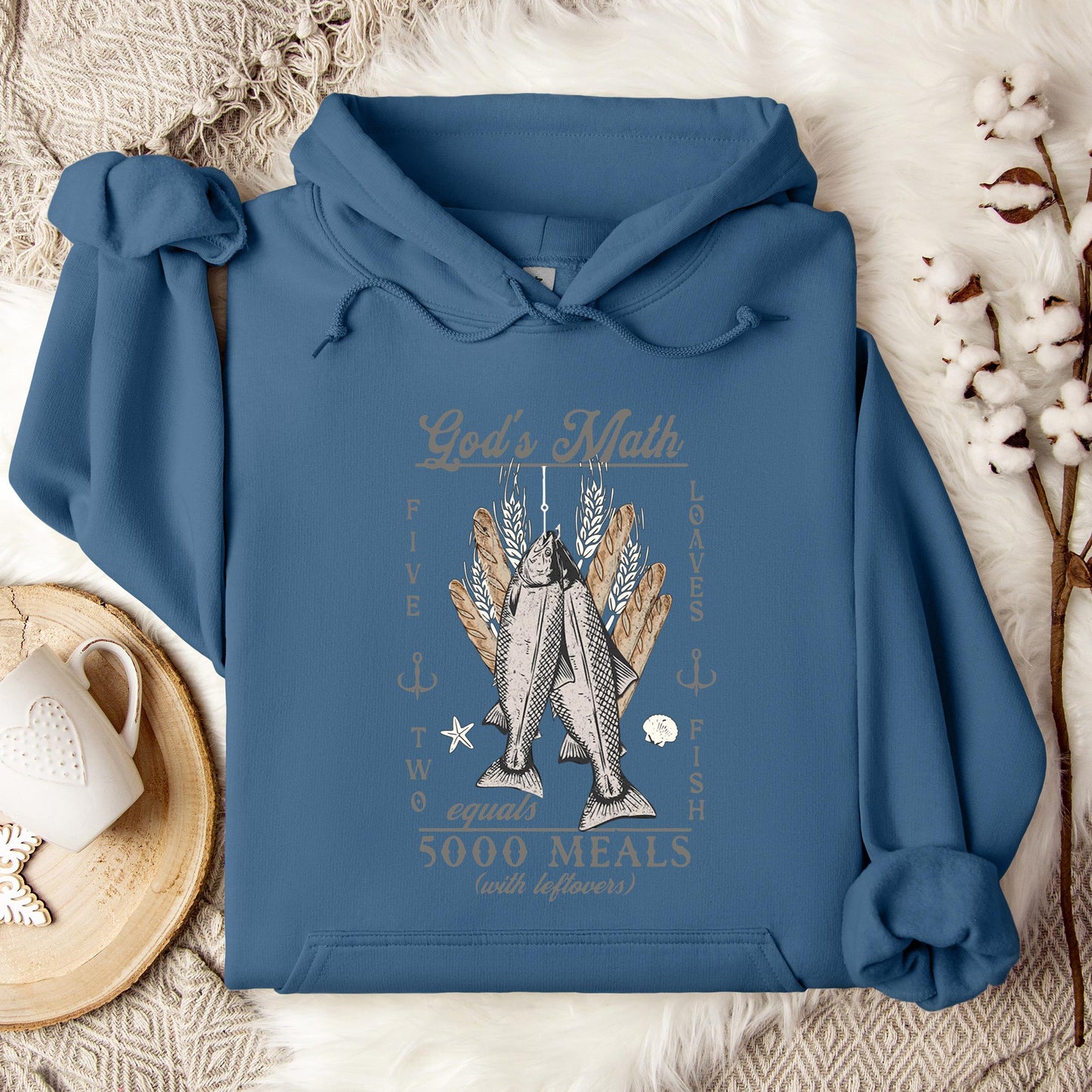 God's Math Five Loaves Two Fish Hoodie