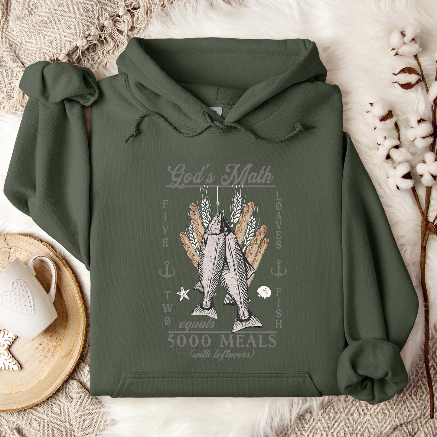 God's Math Five Loaves Two Fish Hoodie