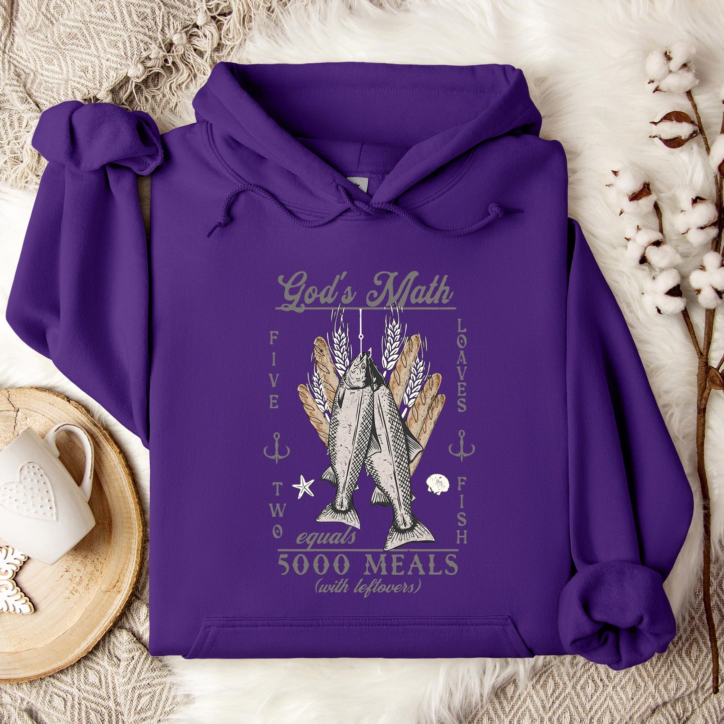 God's Math Five Loaves Two Fish Hoodie